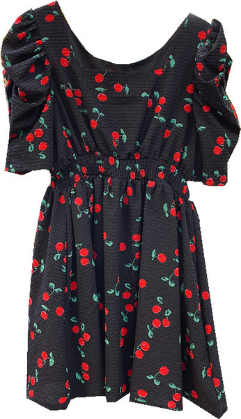 Új modellű női nyári ruha ovális nyakkivágással és puffos ujjakkal