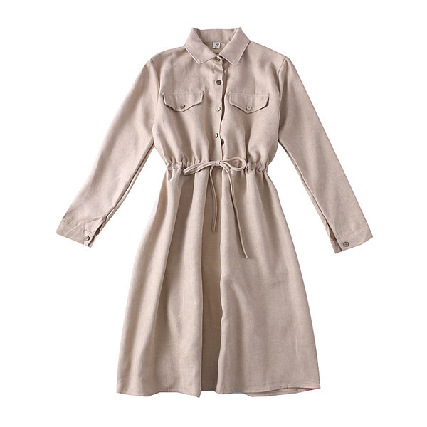 Alkalmi női ruha hosszú ujjal és gombokkal - többféle színben