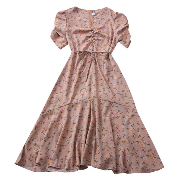 Lezser női szabású ruha puffos ujjakkal