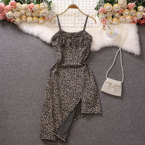 Új modell aszimmetrikus női ruha vékony pántokkal