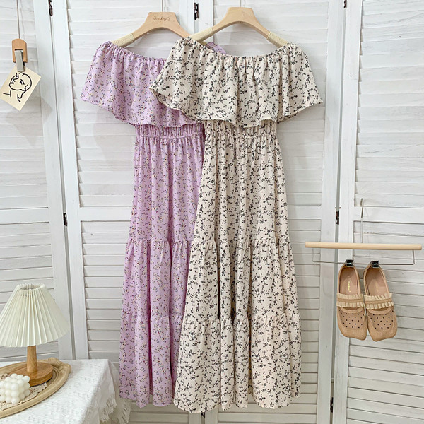 Novi model haljine ženskog kroja sa lađa izrezom u više boja