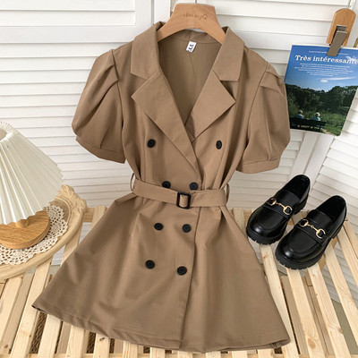 Νέο μοντέλο γυναικείο φόρεμα με ζώνη - τύπου μπλέιζερ