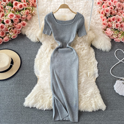 Casual γυναικείο φόρεμα με κοντά μανίκια