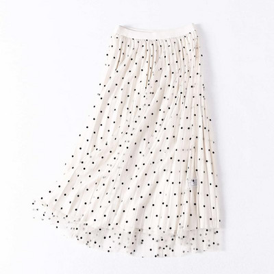 Fusta plisata de toamna cu top din tul