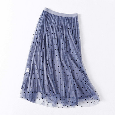 Fusta plisata de toamna cu top din tul