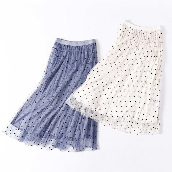 Fusta plisata de toamna cu top din tul