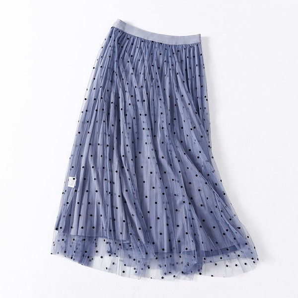 Fusta plisata de toamna cu top din tul