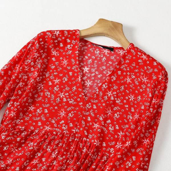 Kevad-sügis kleit spitsikaelusega