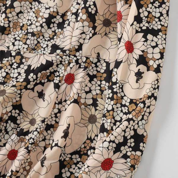 Pikk lillemustriga sügiskleit - lai mudel