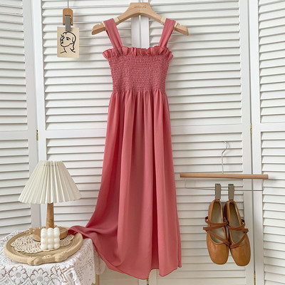 Νέο μοντέλο γυναικείο κομμένο φόρεμα με τιράντες