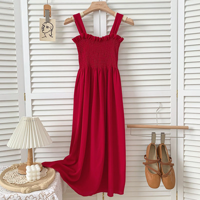 Νέο μοντέλο γυναικείο κομμένο φόρεμα με τιράντες