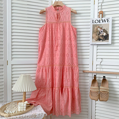 Μοντέρνο γυναικείο φόρεμα με στρογγυλή λαιμόκοψη - σε πολλά χρώματα