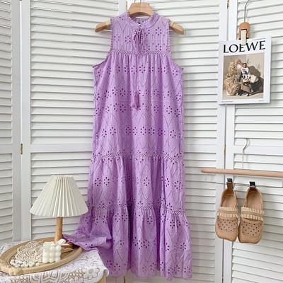 Μοντέρνο γυναικείο φόρεμα με στρογγυλή λαιμόκοψη - σε πολλά χρώματα