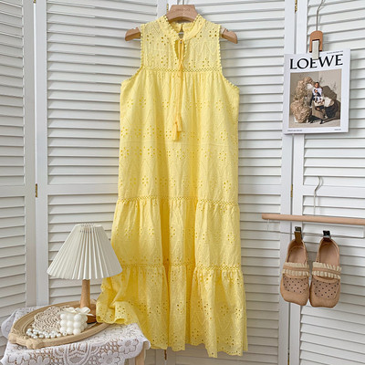 Μοντέρνο γυναικείο φόρεμα με στρογγυλή λαιμόκοψη - σε πολλά χρώματα