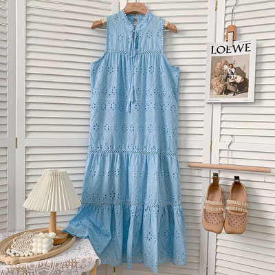 Μοντέρνο γυναικείο φόρεμα με στρογγυλή λαιμόκοψη - σε πολλά χρώματα