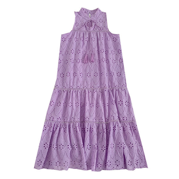 Μοντέρνο γυναικείο φόρεμα με στρογγυλή λαιμόκοψη - σε πολλά χρώματα