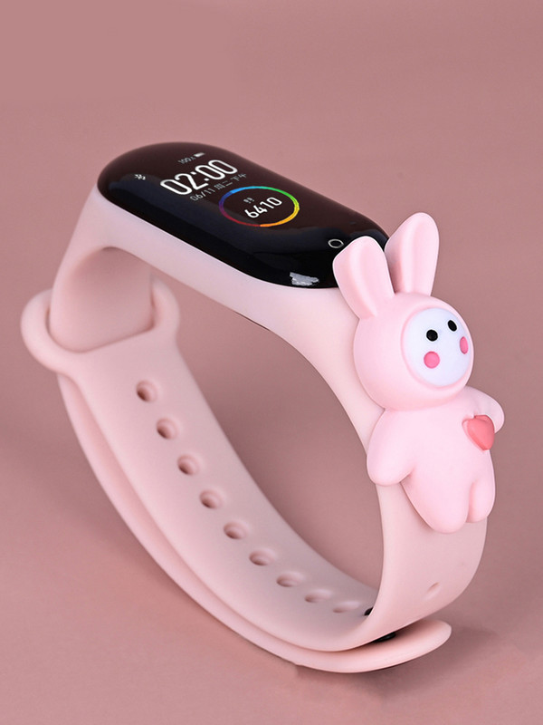 Vaikiškas vandeniui atsparus laikrodis su silikoniniu dirželiu ir 3D elementu