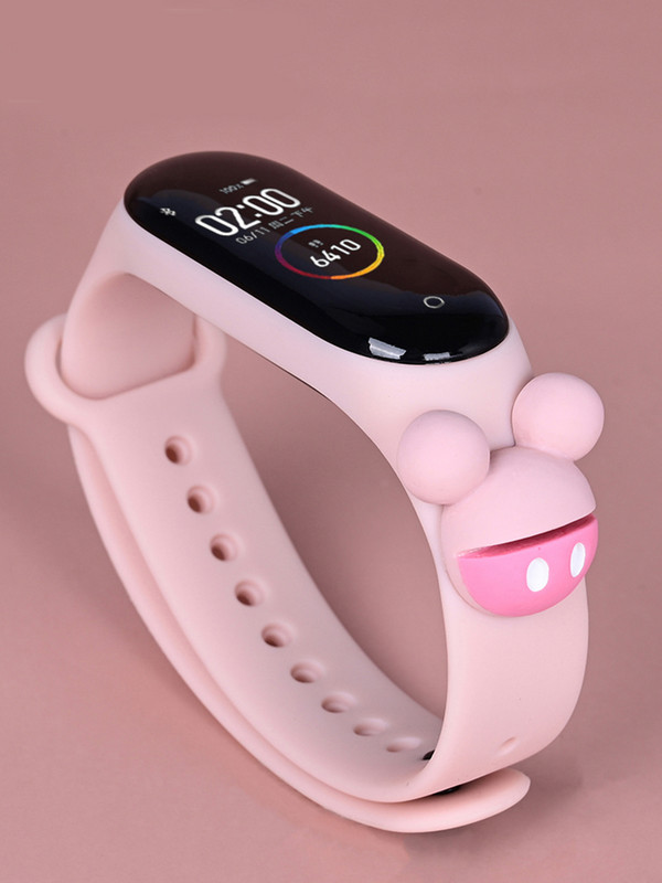 Vaikiškas vandeniui atsparus laikrodis su silikoniniu dirželiu ir 3D elementu