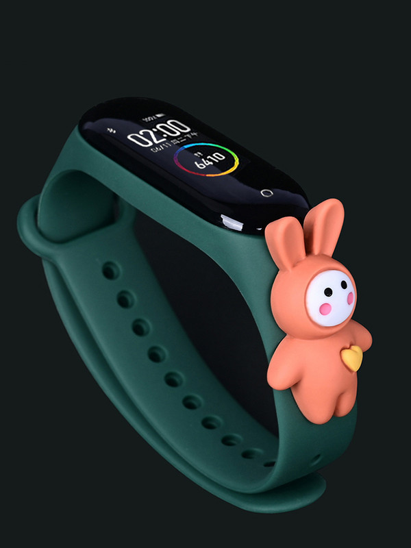 Vaikiškas vandeniui atsparus laikrodis su silikoniniu dirželiu ir 3D elementu