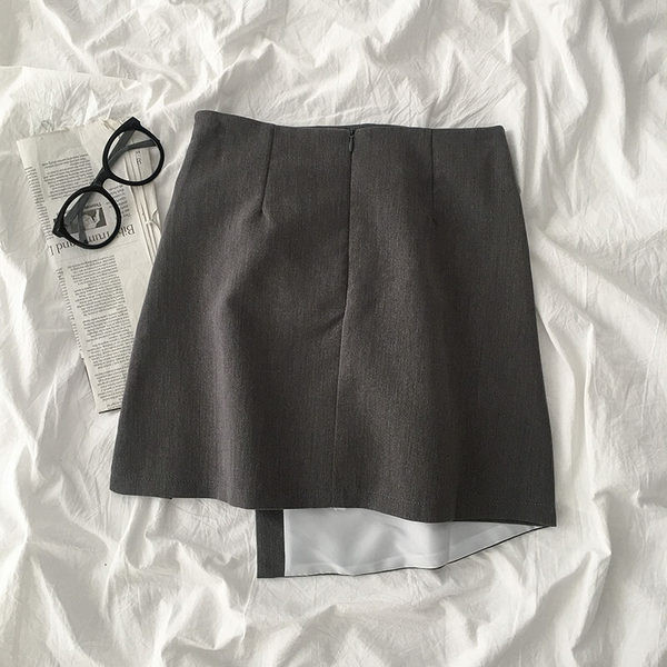 Női aszimmetrikus szoknya - magas derékkal