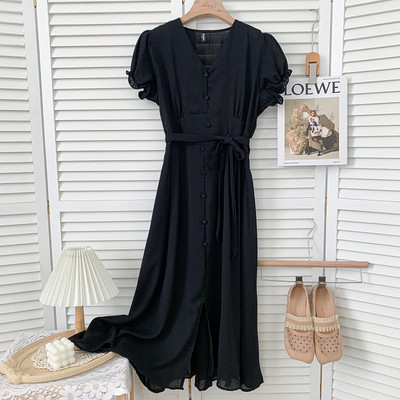 Νέο μοντέλο καλοκαιρινό γυναικείο φόρεμα με κουμπιά και ζώνη