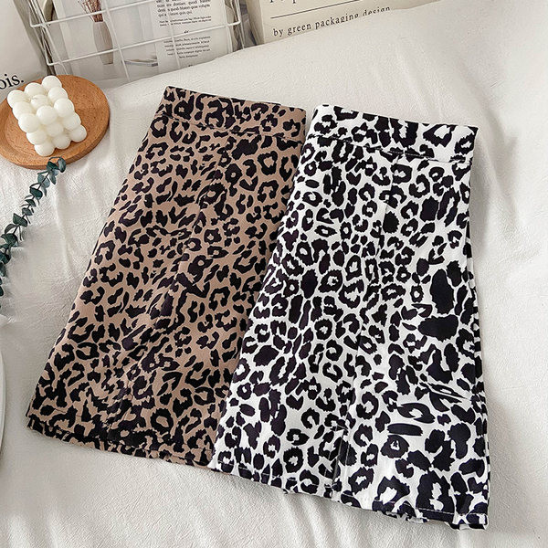 Új modell női szoknya állatmintás, magas derékkal