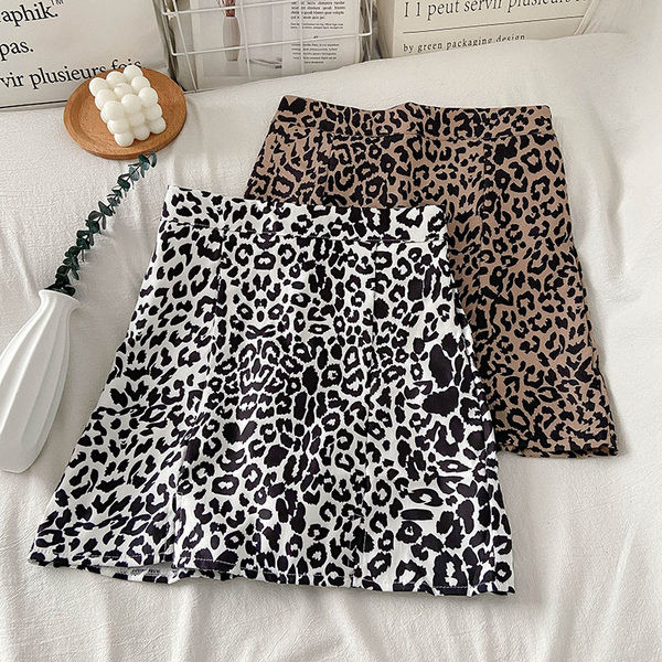 Új modell női szoknya állatmintás, magas derékkal