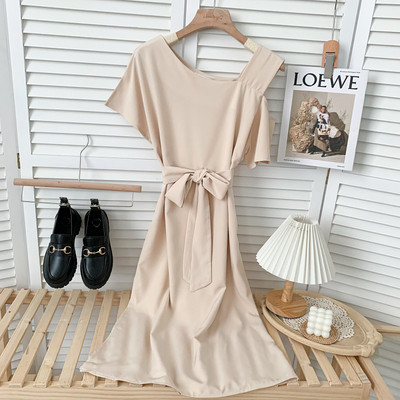 Νέο μοντέλο γυναικείο φόρεμα με ζώνη σε διάφορα χρώματα