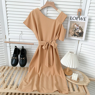 Νέο μοντέλο γυναικείο φόρεμα με ζώνη σε διάφορα χρώματα