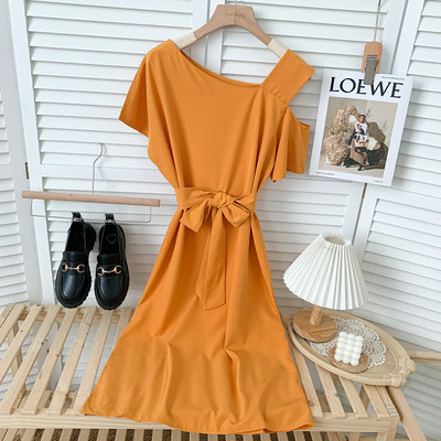 Νέο μοντέλο γυναικείο φόρεμα με ζώνη σε διάφορα χρώματα