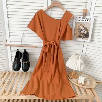 Νέο μοντέλο γυναικείο φόρεμα με ζώνη σε διάφορα χρώματα