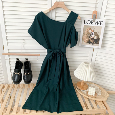 Νέο μοντέλο γυναικείο φόρεμα με ζώνη σε διάφορα χρώματα