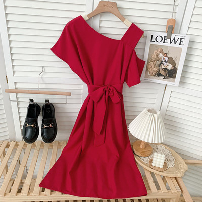 Νέο μοντέλο γυναικείο φόρεμα με ζώνη σε διάφορα χρώματα