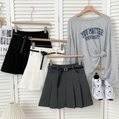 Νέο μοντέλο γυναικεία πλισέ φούστα με ψηλή μέση σε τρία χρώματα