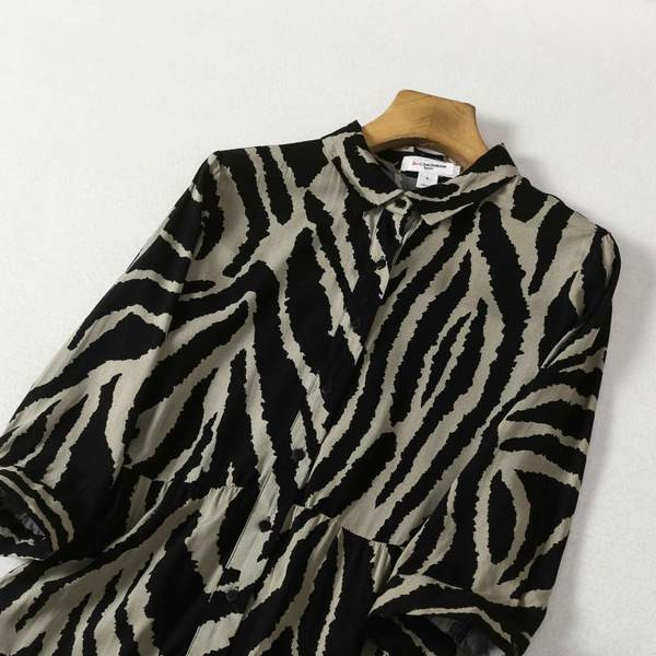 Μακρύ casual φόρεμα με εκτύπωση ζέβρας