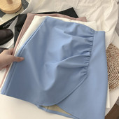 Δερμάτινη φούστα με ψηλή μέση