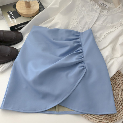 Δερμάτινη φούστα με ψηλή μέση