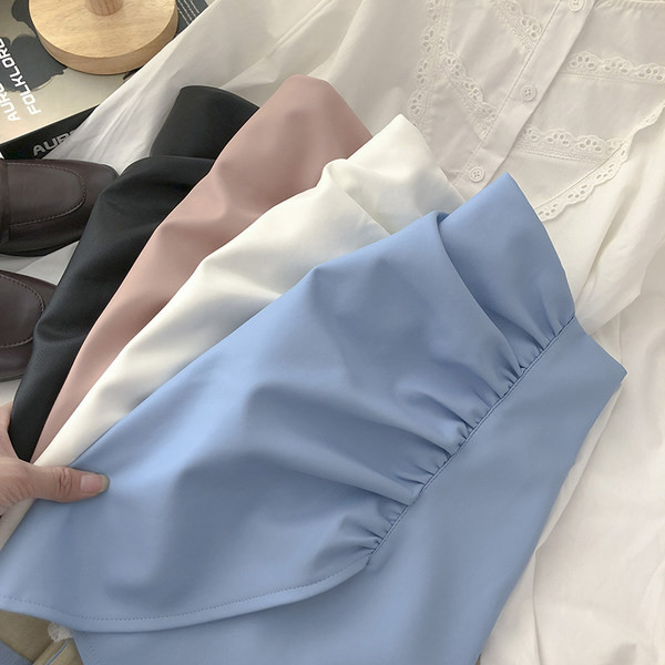 Δερμάτινη φούστα με ψηλή μέση