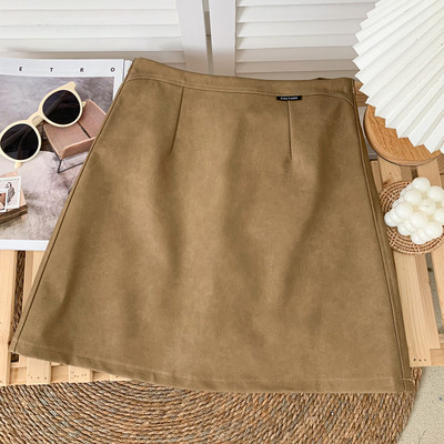 Μοντέρνα γυναικεία φούστα με ψηλή μέση - σε πολλά χρώματα