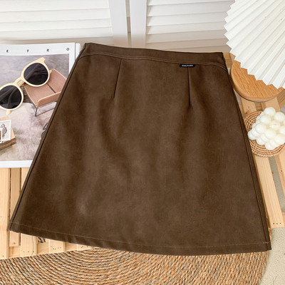 Μοντέρνα γυναικεία φούστα με ψηλή μέση - σε πολλά χρώματα