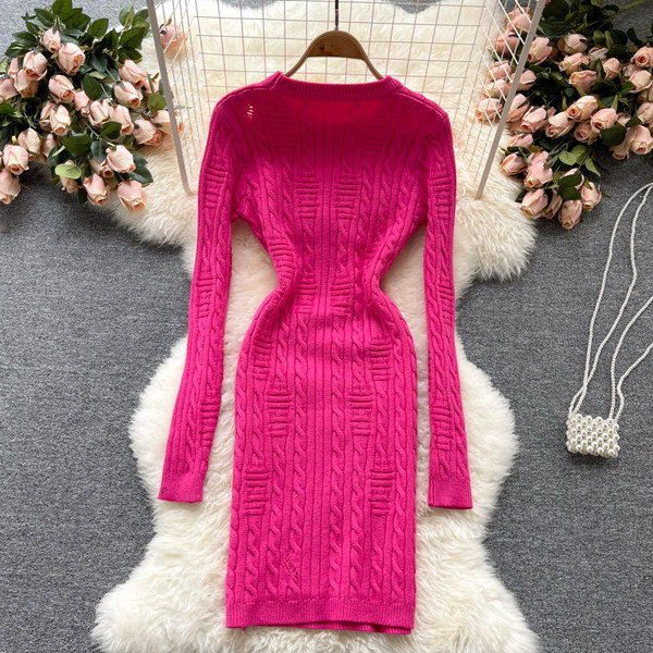 Lezser női őszi ruha hosszú ujjal