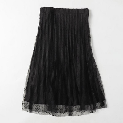 Naiste plisseeritud tülliga seelik