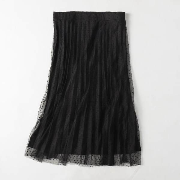 Naiste plisseeritud tülliga seelik