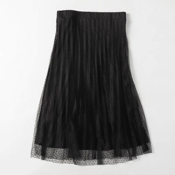 Naiste plisseeritud tülliga seelik