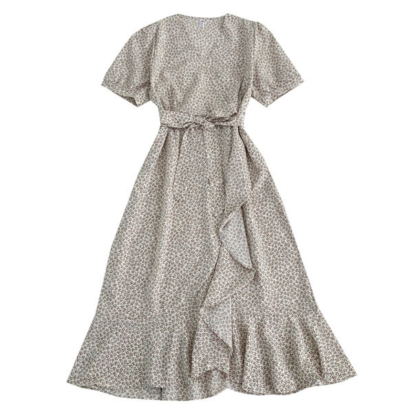 Casual φόρεμα με λαιμόκοψη spitz και ζώνη σε διάφορα χρώματα