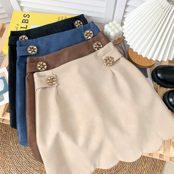 Moderna ženska kratka suknja visokog struka u četiri boje