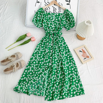 Νέο μοντέλο γυναικείο φόρεμα με κουμπιά και λαιμόκοψη spitz - αρκετά χρώματα