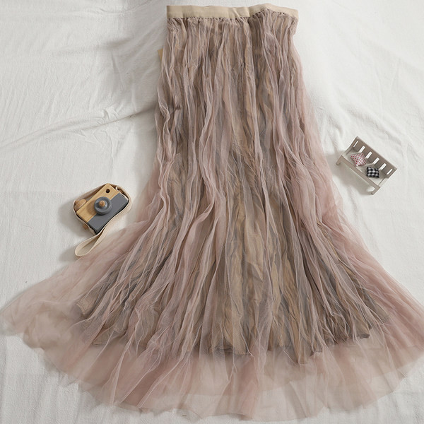 Γυναικεία τούλινη φούστα με ψηλή μέση