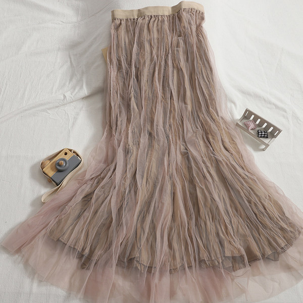 Γυναικεία τούλινη φούστα με ψηλή μέση