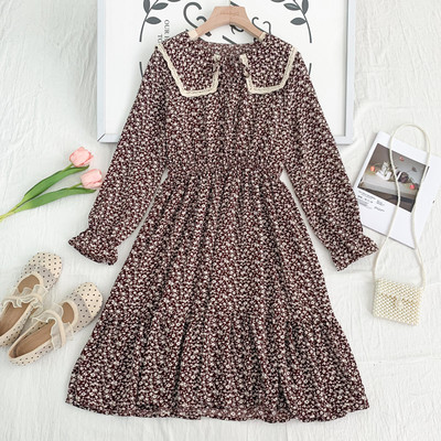 Lezser női szabású ruha, hosszú ujjal